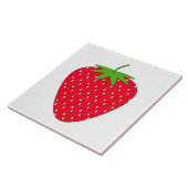 Rode aardbei. tegeltje (Zijkant)