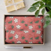 Rode aardbei tissuepapier (Geschenk)