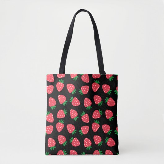 rode aardbei tote bag (Voorkant)