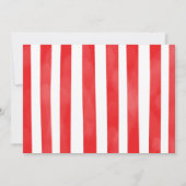 Rode aardbei verjaardag foto uitnodiging (Achterkant)