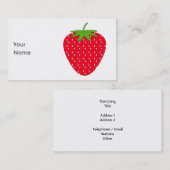 Rode aardbei. visitekaartje (Voorkant / Achterkant)