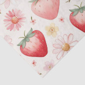 Rode Aardbeibloemen Verjaardagsfeest voor haar Tissuepapier (Detail)