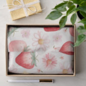 Rode Aardbeibloemen Verjaardagsfeest voor haar Tissuepapier (Geschenk)