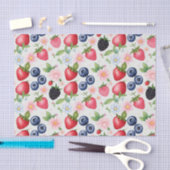 Rode Aardbeibloemen Verjaardagsfeest voor haar Tissuepapier (Craft)