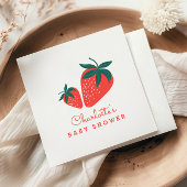 Rode aardbeien Berry Sweet Baby shower Servet