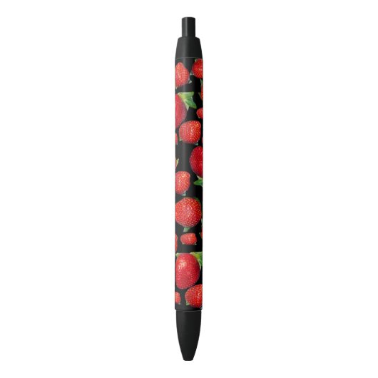 Rode aardbeien, blauwe inkt pen (Voorkant Verticaal)