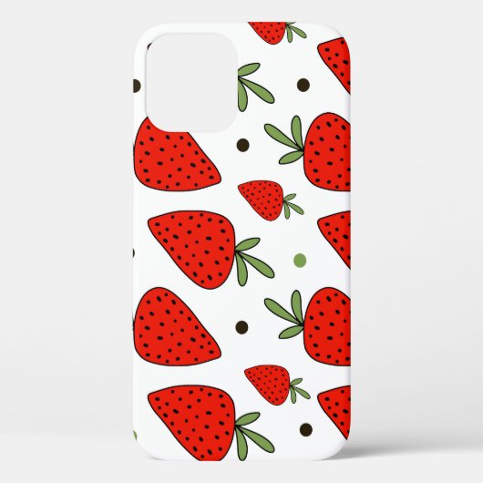 Rode aardbeien Cartoon Naadloos Patroon Case-Mate iPhone Case (Achterkant)
