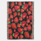 Rode aardbeien, deken (Voorkant Verticaal)