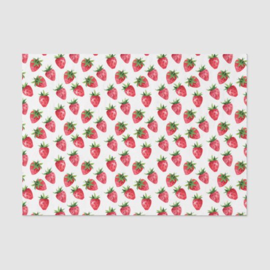 Rode aardbeien (Design 43 Red-reeks) Tissuepapier (Voorkant)