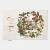 Rode Aardbeien en Desserts Theetijd Theedoek (Horizontaal)