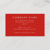 Rode aardbeien Feminine Glam Retro Visitekaartje (Achterkant)