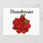 Rode aardbeien fotografisch briefkaart (Voorkant)