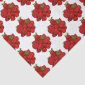 Rode aardbeien fotografisch patroon tissuepapier (Detail)