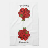 Rode aardbeien fotografisch wit theedoek (Verticaal)