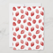 Rode Aardbeien Fruit 16e Verjaardag Kaart (Achterkant)