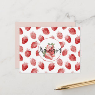 Rode Aardbeien Fruit Briefkaart