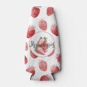 Rode Aardbeien Fruit   Flesjeskoeler (Voorkant)