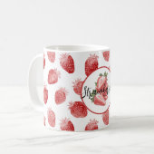 Rode Aardbeien Fruit   Koffiemok (Voorkant links)