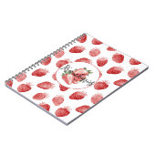 Rode Aardbeien Fruit   Notitieboek (Linkerzijde)