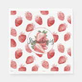Rode Aardbeien Fruit   Servet (Voorkant)