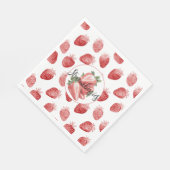 Rode Aardbeien Fruit   Servet (Hoek)
