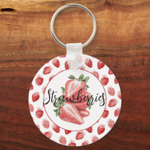 Rode Aardbeien Fruit   Sleutelhanger