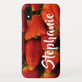 Rode aardbeien Gepersonaliseerde naam Case-Mate iPhone Case
