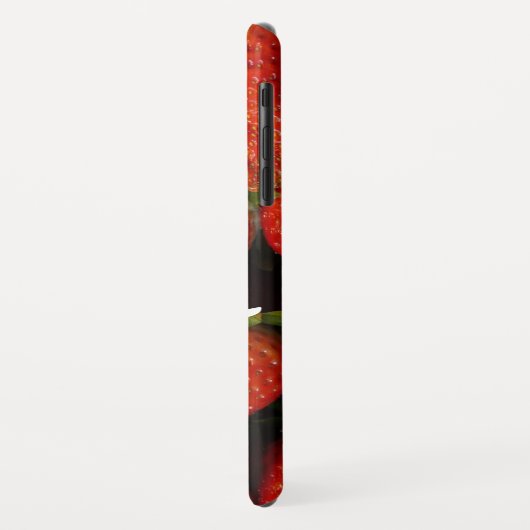 Rode aardbeien Gepersonaliseerde naam Case-Mate iPhone Case (Achterkant/links)