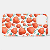 Rode aardbeien naadloos patroon Case-Mate iPhone case (Achterkant (horizontaal))