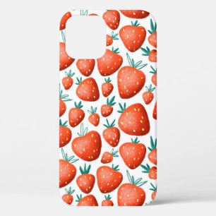 Rode aardbeien naadloos patroon Case-Mate iPhone case