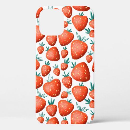 Rode aardbeien naadloos patroon Case-Mate iPhone case (Achterkant)