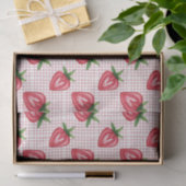 Rode Aardbeien (Ontwerp 9 Rode Serie) Tissuepapier (Geschenk)