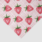 Rode Aardbeien (Ontwerp 9 Rode Serie) Tissuepapier (Detail)