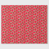 Rode aardbeien op roze cadeaupapier (Vlak)