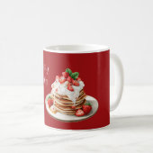 Rode Aardbeien Pannenkoeken Koffiemok (Voorkant rechts)