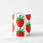 Rode aardbeien patroon koffie mok cadeau idee (Center)