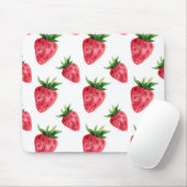 Rode Aardbeien Patroon Muismat (Met muis)
