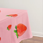Rode aardbeien Patroonroze Partij Tafelkleed (Voorbeeld)