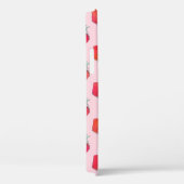 rode aardbeien - roze roze patroon Case-Mate iPhone case (Achterkant / Rechts)