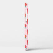 rode aardbeien - roze roze patroon Case-Mate iPhone case (Achterkant / Links)