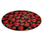 Rode aardbeien, snijplank (Hoek)