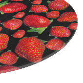 Rode aardbeien, snijplank (Hoek)