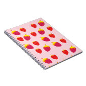 Rode aardbeien spiraal Notitieboek (Rechterzijde)
