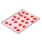 Rode aardbeien spiraal Notitieboek (Linkerzijde)