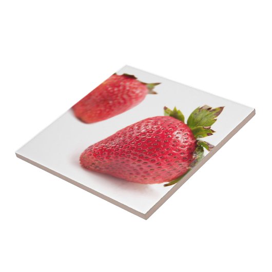 Rode aardbeien tegeltje (Zijkant)