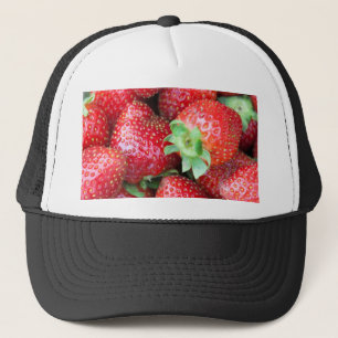 Rode aardbeien trucker pet