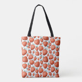 Rode Aardbeien Witte Achtergrond Naadloos Tote Bag (Achterkant)