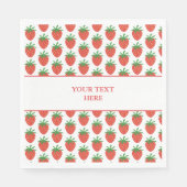 Rode aardbeienbedrukte luiers voor trouwfeest servet (Voorkant)