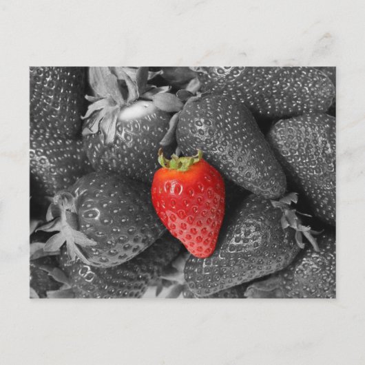 Rode aardbeienkaart briefkaart (Voorkant)