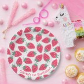 Rode aardbeiennaam Birthday Party Borden Papieren Bordje (Feest)